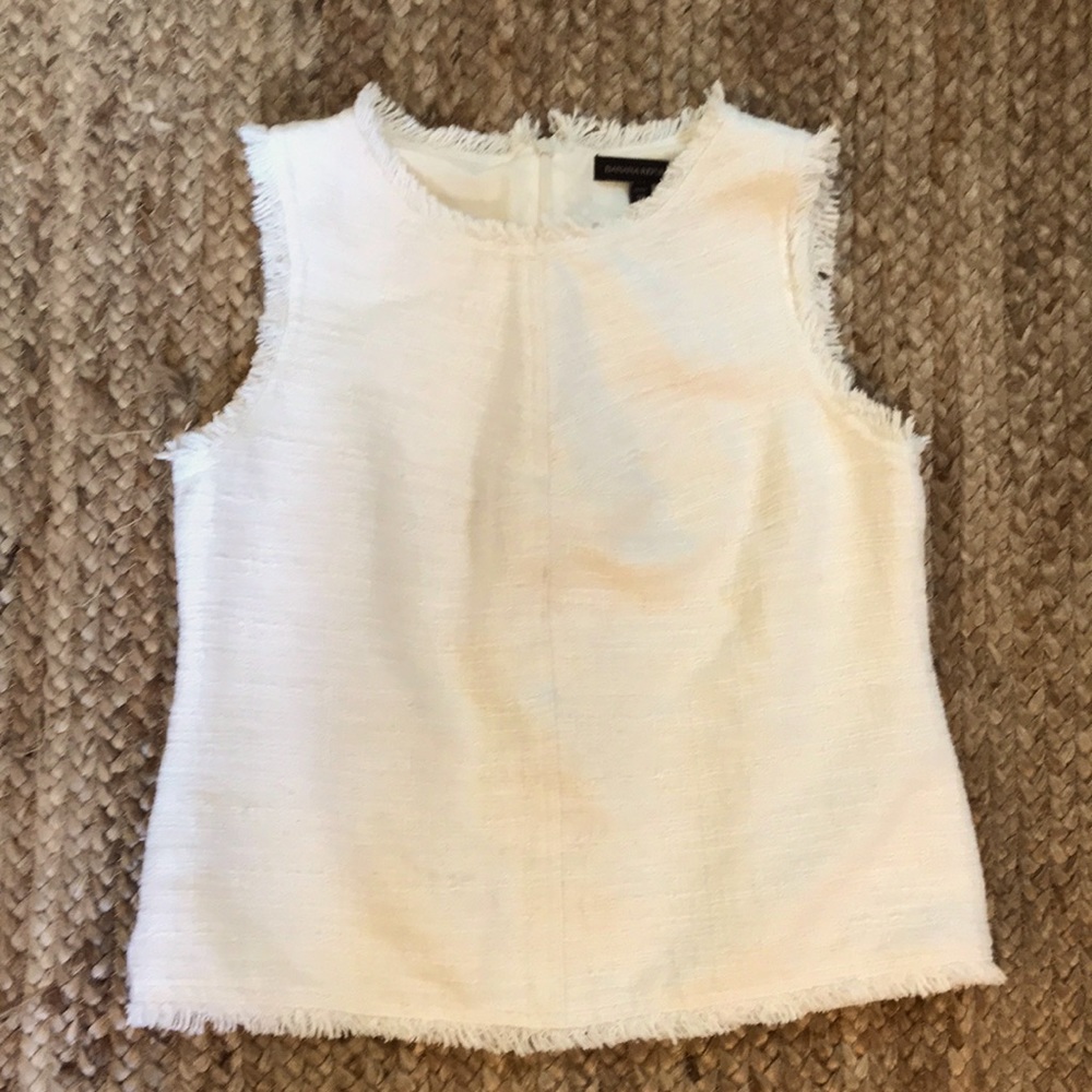 Banana Republic sleeveless lined linen top
